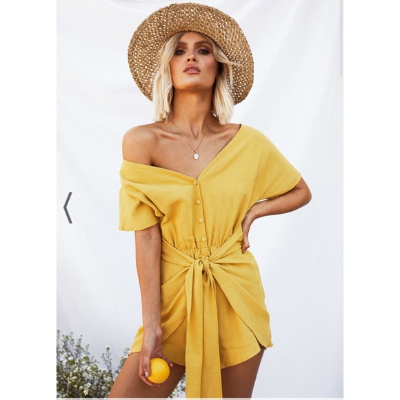 Saboskirt Yellow Playsuit - Picture 1 of 6